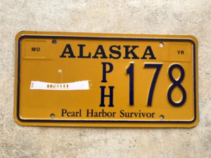 Nummernschild Alaska Pearl Harbor Survivor