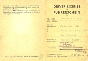 Führerschein aus der Besatzungszeit